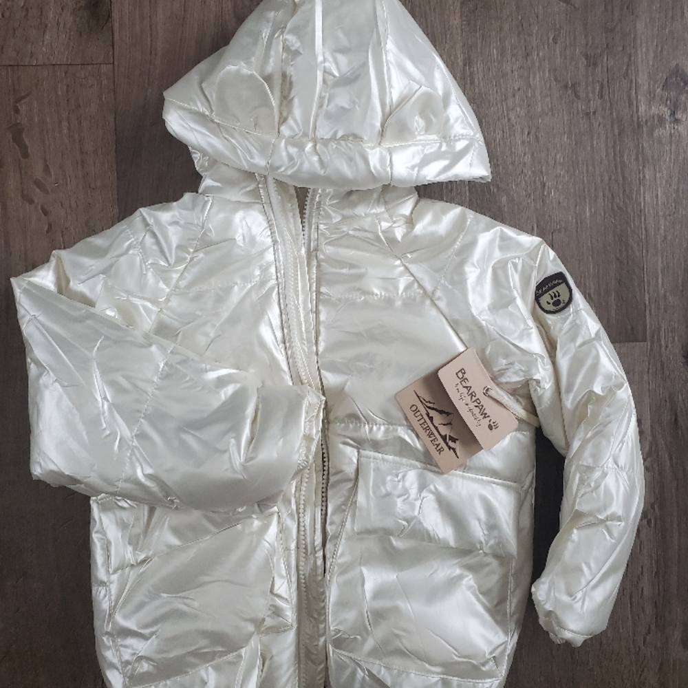 BearPaw Kids White Puffer Jacket
